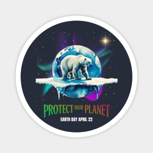Earth-Day-Protect-Our-Planet-Bear-Polar-Climate-Change Magnet